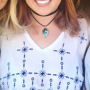 Scalloped crop top